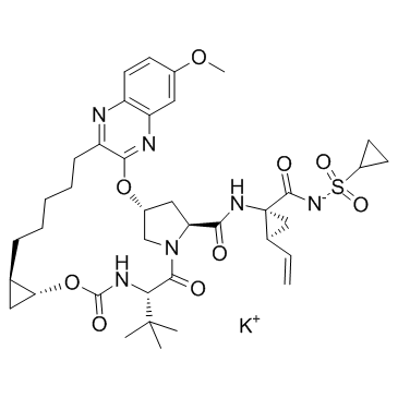 HY-15298A-100mg: Grazoprevir potassium s
